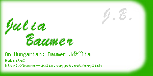 julia baumer business card